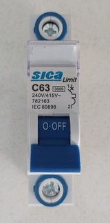 LLAVE TERMICA SICA 1 X 63 A