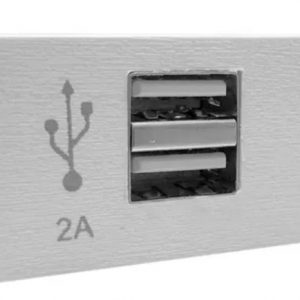 USB DOBLE 2 A "PLATINUM" BL (ECO)